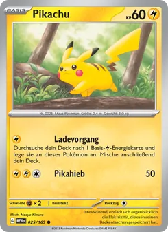 Pikachu, 151 No. 025 Normal