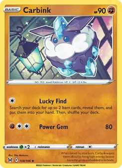 Carbink, Lost Origin Nº 108 Normal