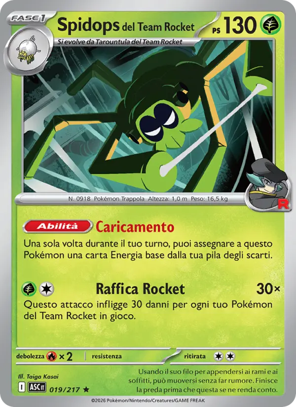 Spidops del Team Rocket, Ascesa Eroica No. 019