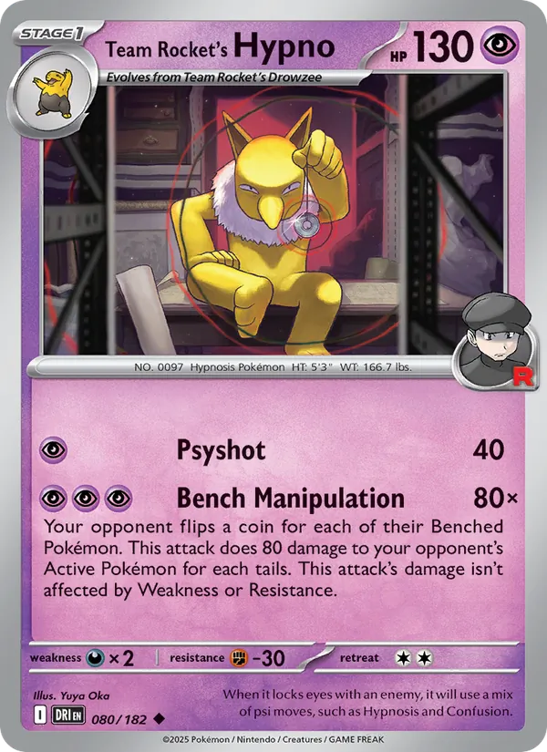 Team Rocket's Hypno, Destined Rivals No. 080