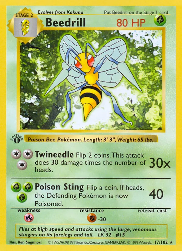 Beedrill, Base Set No. 17