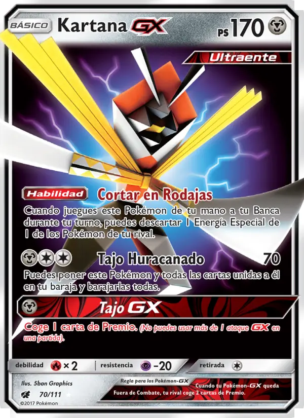 Kartana GX, Invasión Carmesí No. 70