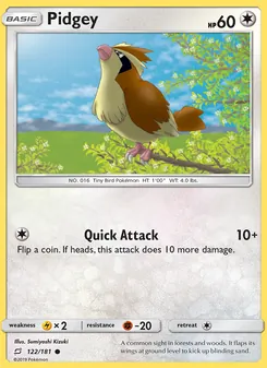 Pidgey, Team Up No. 122 Normal