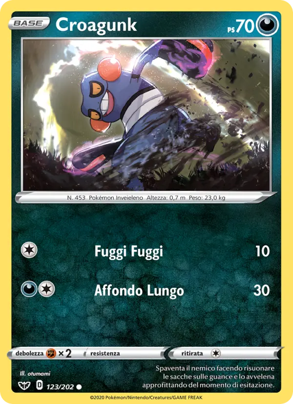 Croagunk, Spada e Scudo Nº 123