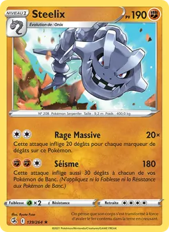Steelix, Poing de Fusion Nº 139 Holo