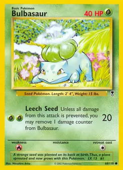 Bulbasaur, Legendary Collection Nº 68 Normal