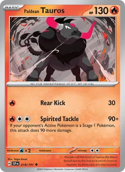 Paldean Tauros, Surging Sparks No. 018