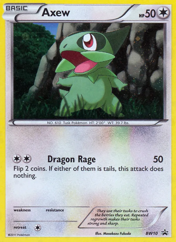 Axew, BW Black Star Promos Nº BW10