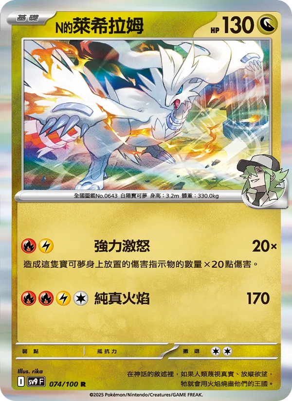 N的萊希拉姆, 對戰搭檔 Nº 074