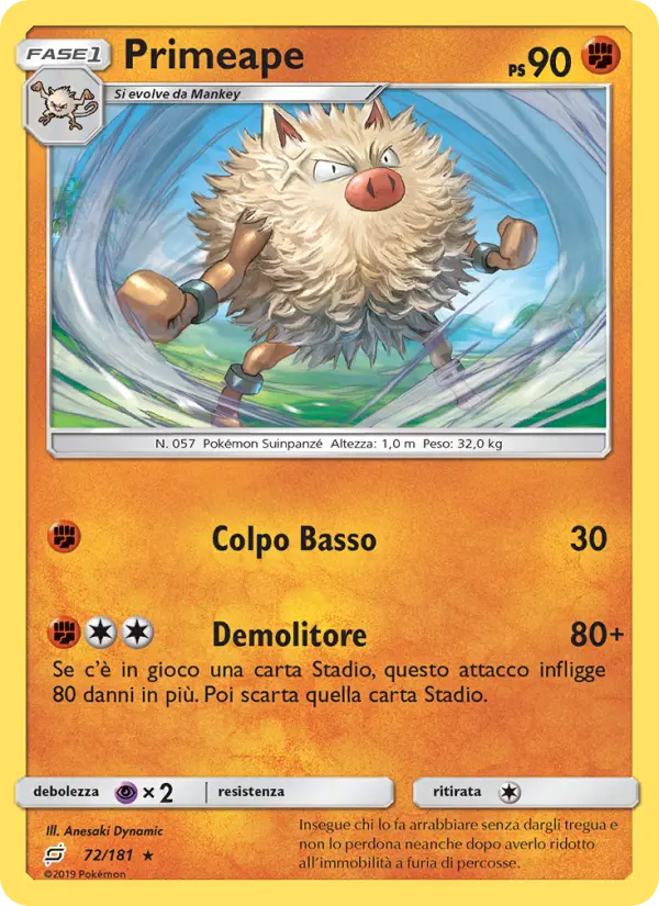 Primeape, Gioco di Squadra Nº 72