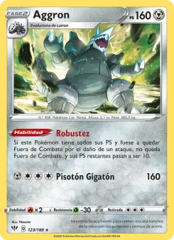 Aggron, Oscuridad Incandescente No. 123 Holo