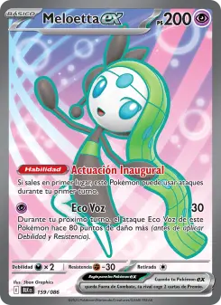 Meloetta ex, Fulgor Negro Nº 159 Holo