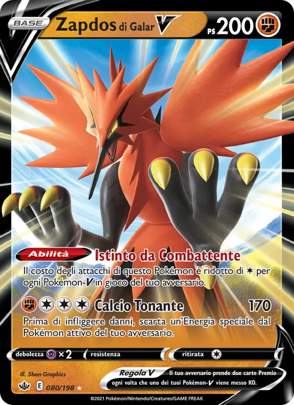Zapdos di Galar V, Regno Glaciale No. 80