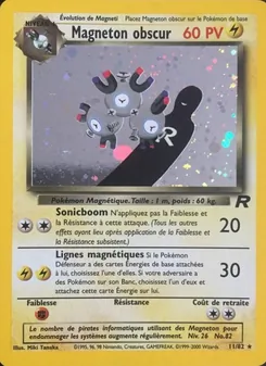 Magneton obscur, Team Rocket No. 11 Holo