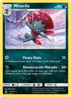 Weavile, Ultraprisma Nº 74 Normal