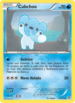Cubchoo, Tormenta Plasma No. 40 Normal