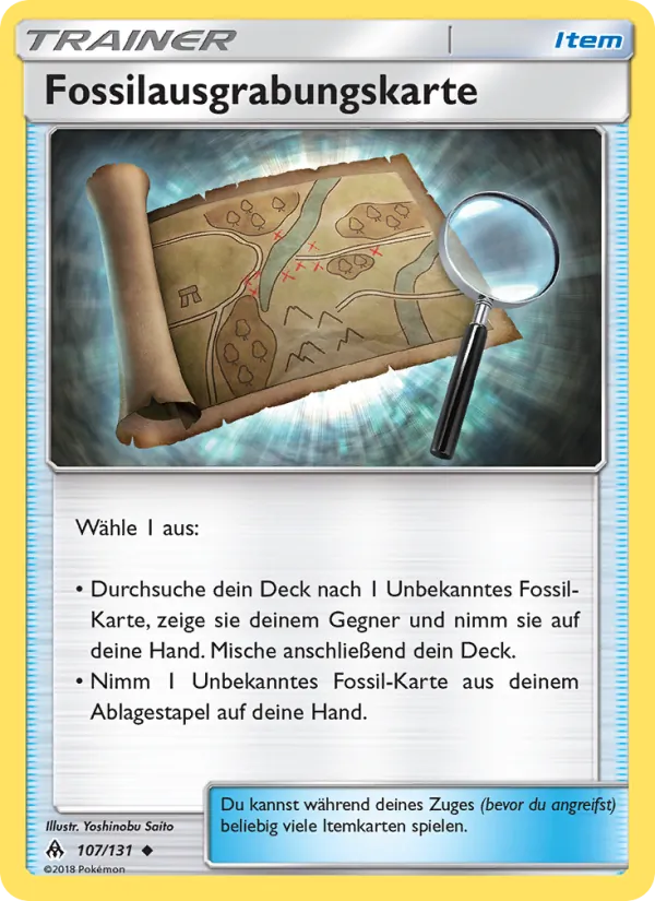 Fossilausgrabungskarte, Grauen Der Lichtfinsternis Nº 107