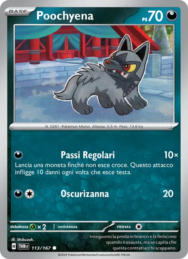 Poochyena, Crepuscolo Mascherato Nº 113