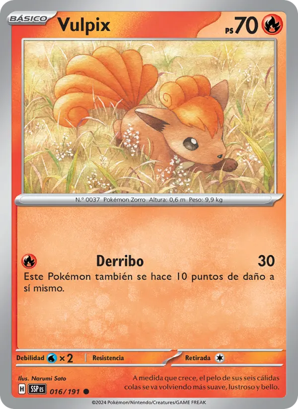 Vulpix, Chispas Fulgurantes No. 016