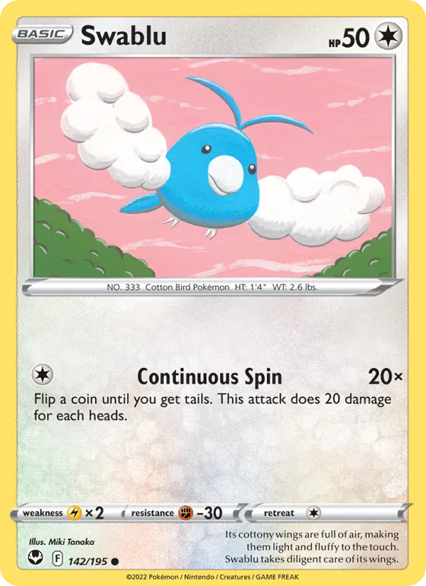 Swablu, Silver Tempest Nº 142
