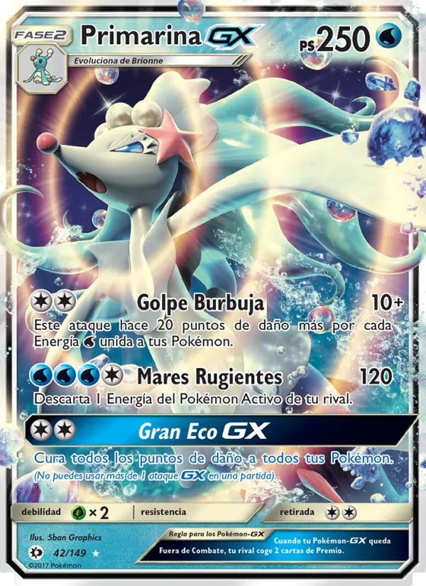 Primarina GX, Sol y Luna No. 42