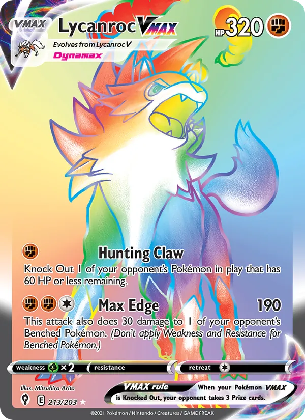 Lycanroc VMAX, Evolving Skies Nº 213