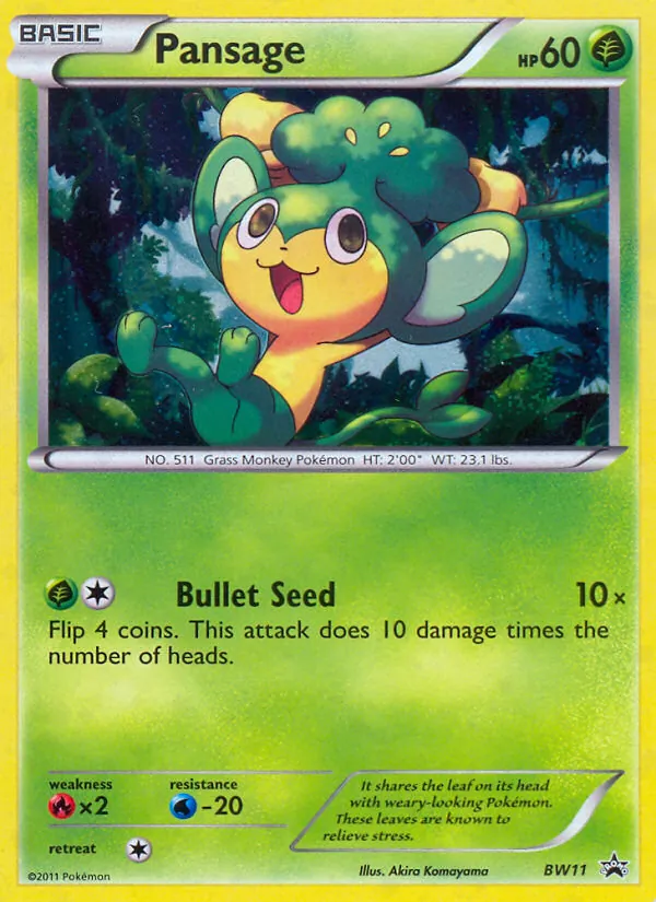 Pansage, BW Black Star Promos No. BW11
