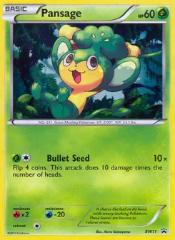 Pansage, BW Black Star Promos No. BW11 Normal