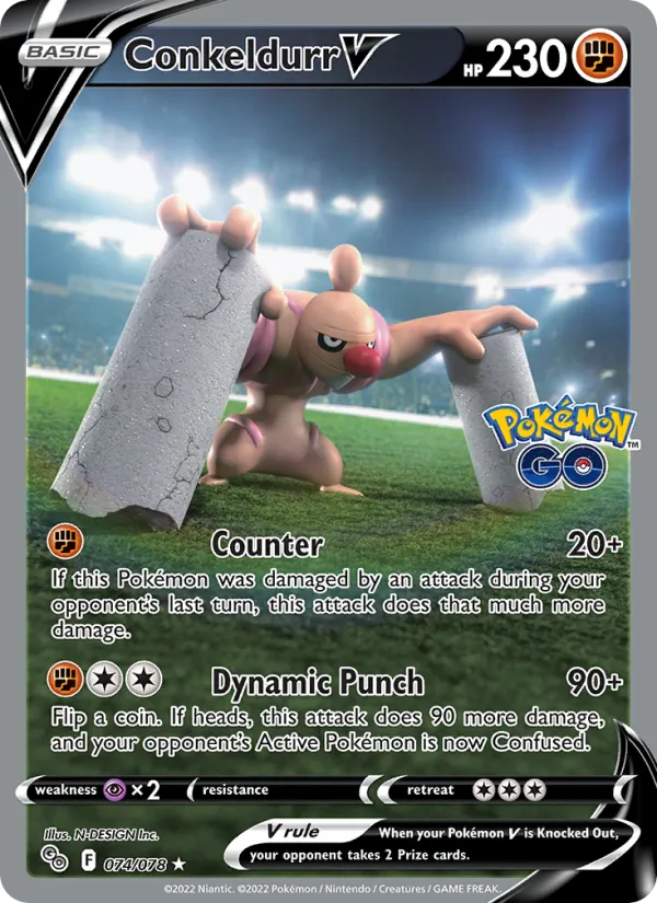 Conkeldurr V, Pokémon GO No. 074