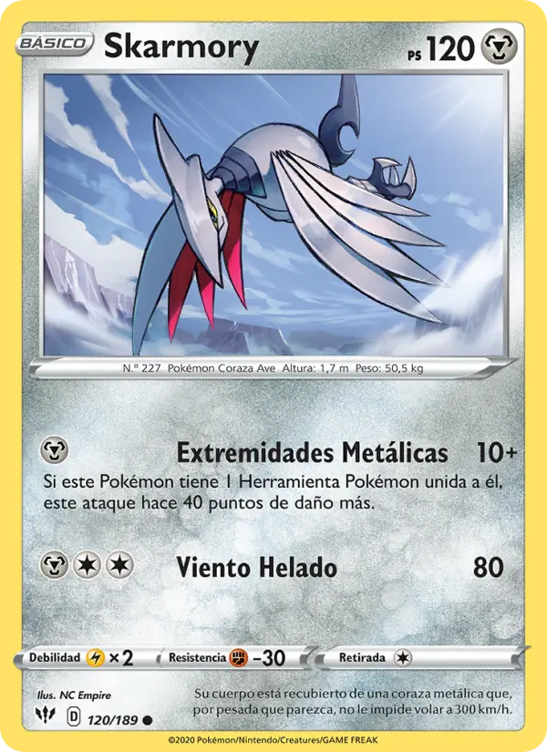 Skarmory, Oscuridad Incandescente Nº 120