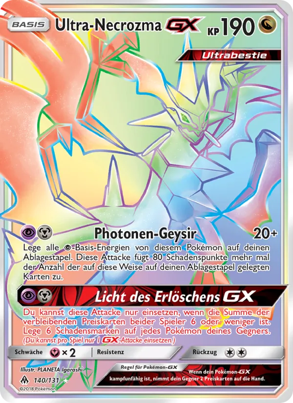 Ultra-Necrozma GX, Grauen Der Lichtfinsternis No. 140