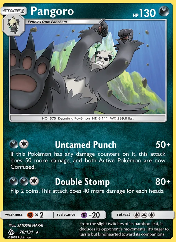 Pangoro, Forbidden Light No. 78