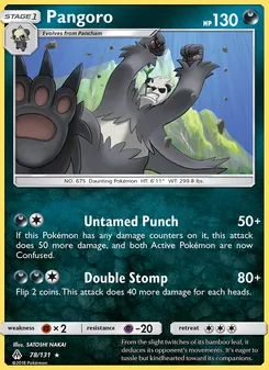 Pangoro, Forbidden Light No. 78 Normal