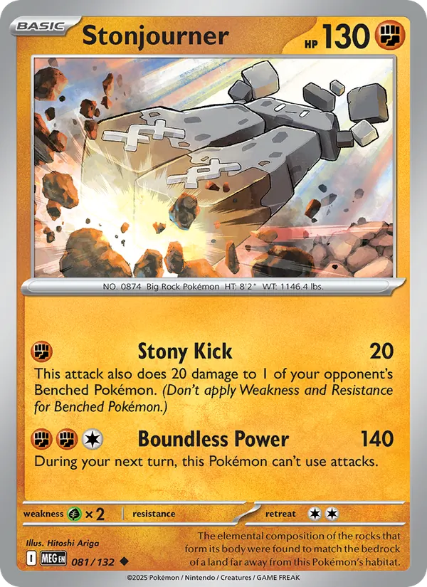 Stonjourner, Mega Evolution No. 081