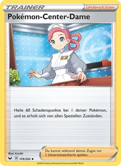 Pokémon-Center-Dame, Schwert & Schild Nº 176 Normal