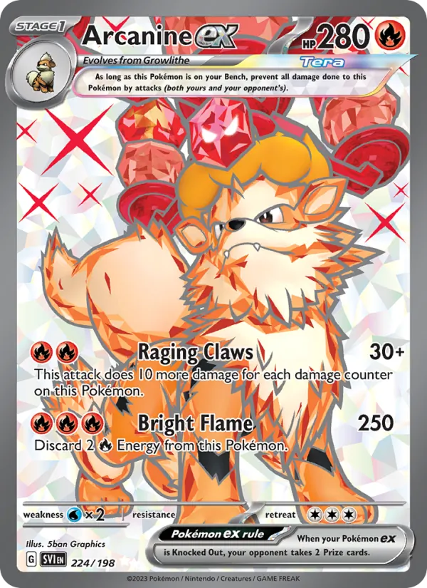 Arcanine ex, Scarlet & Violet No. 224