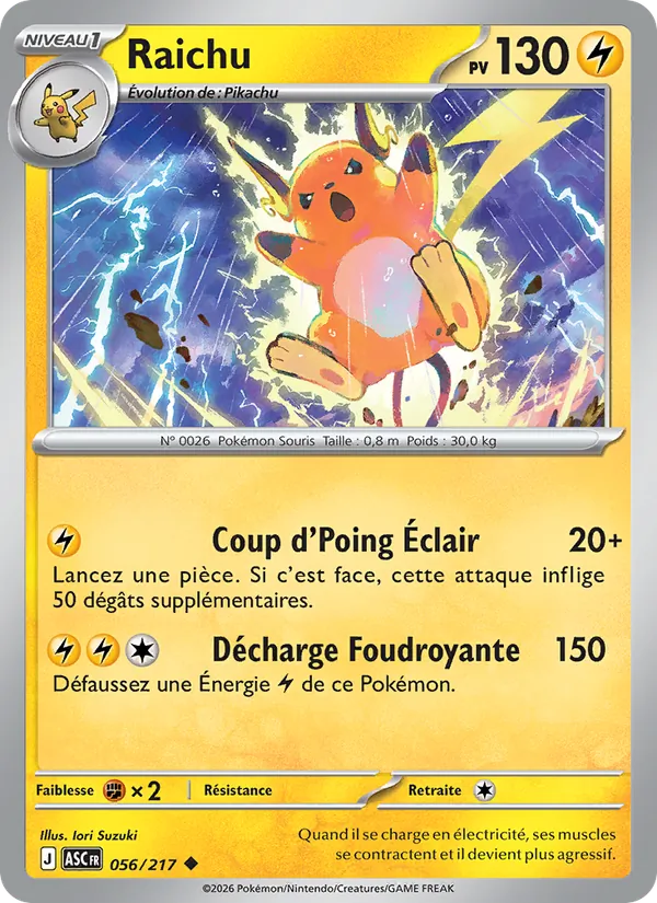 Raichu, Héros Transcendants No. 056