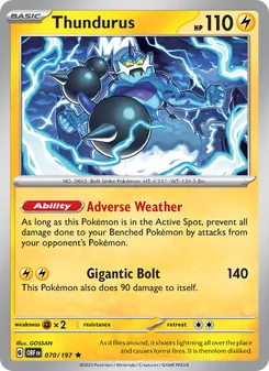 Thundurus, Obsidian Flames No. 070 Holo