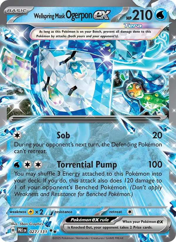 Wellspring Mask Ogerpon ex, Prismatic Evolutions Nº 027