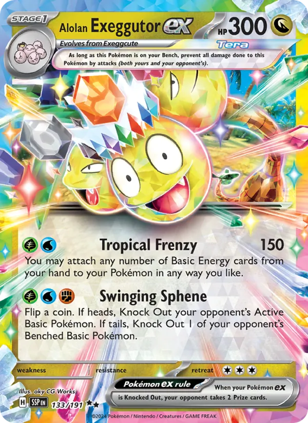 Alolan Exeggutor ex, Surging Sparks No. 133