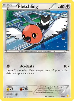 Fletchling, Kit de Entrenador XY (Pikachu Enmascarada) No. 16 Normal
