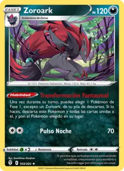 Zoroark, Cielos Evolutivos Nº 103 Reverse