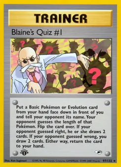 Blaine's Quiz #1, Gym Heroes No. 97 Normal