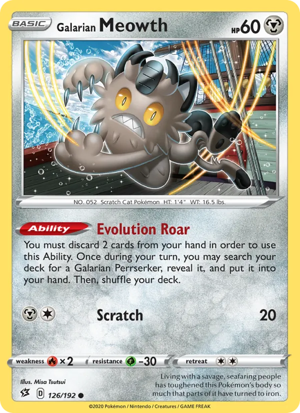 Galarian Meowth, Rebel Clash Nº 126