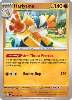 Hariyama, Paldea Evolved Nº 113 Holo
