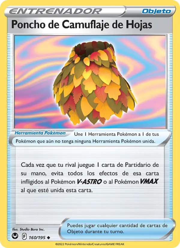 Poncho de Camuflaje de Hojas, Tempestad Plateada No. 160