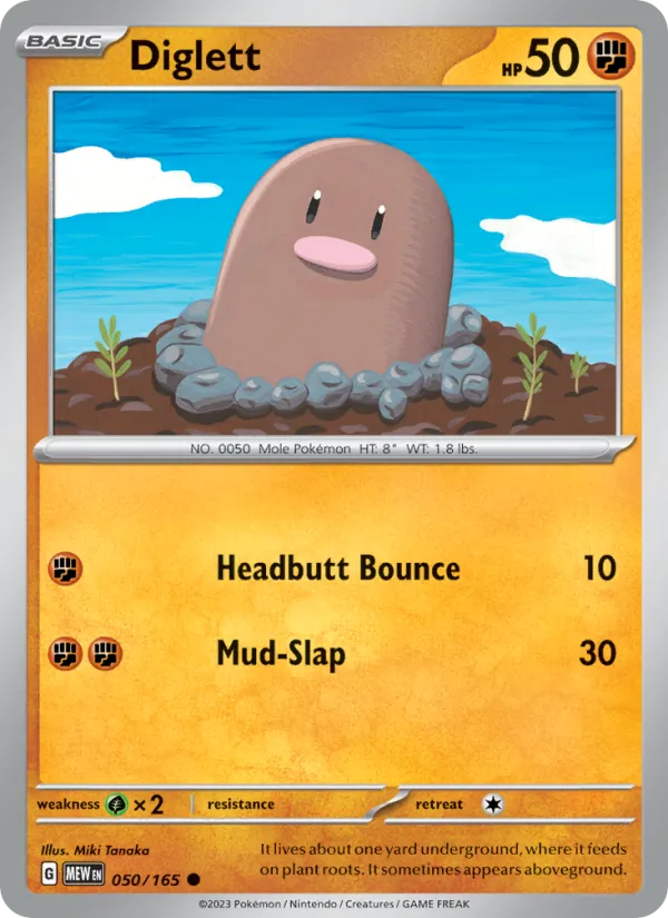 Diglett, 151 No. 050