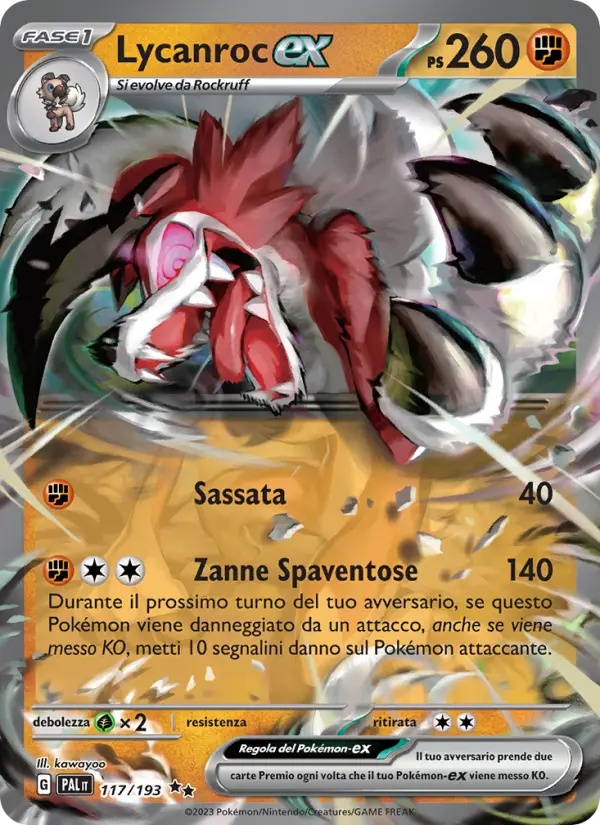 Lycanroc-ex, Evoluzioni a Paldea No. 117