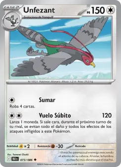 Unfezant, Fulgor Negro No. 073 Normal