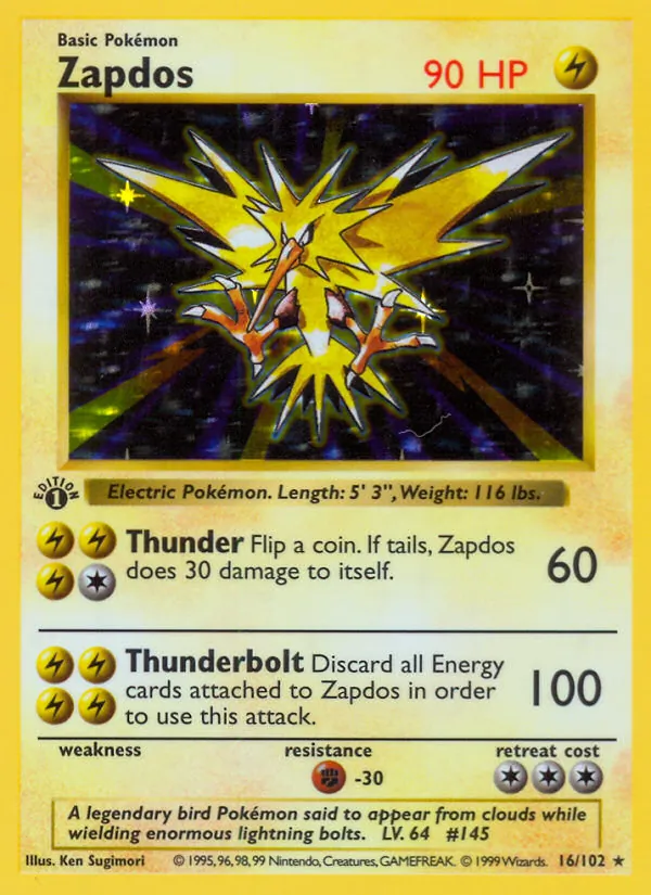Zapdos, Base Set Nº 16
